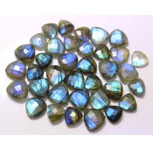 Cabujón facetado de piedras preciosas de labradorita de fuego azul natural - Product Image 6