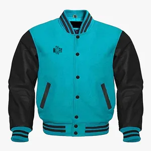 Varsity 재킷 고품질 패션 디자인 사용자 정의 회색 여섯 번째 컬렉션 Varsity 스웨이드 폭격기 재킷 남자