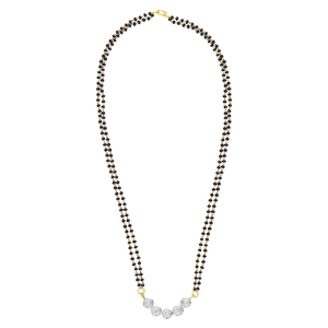 จี้ทองชุบลายอินเดียดั้งเดิมแบบมังกาลสุตราสำหรับผู้หญิง - Product Image 1