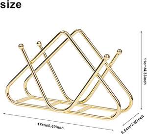 Élégant porte-serviettes doré Design antique moderne Vaisselle Porte-repas Rangement élégant Idéal pour la cuisine et le mariage - Product Image 2