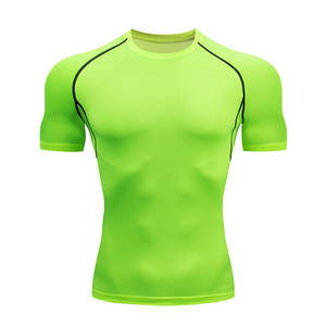 T-shirt imprimé, sublimation, marque privée de haute qualité, pour entraînement de gymnastique, anti-grresse, Compression - Product Image 4