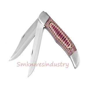 มีดพับขนาดใหญ่สวยงามทำมือ เหล็ก J2 มีดพกพาอเนกประสงค์ ใบมีดคู่ หนา 3.0 มม. ยาว 22 นิ้ว - Product Image 3