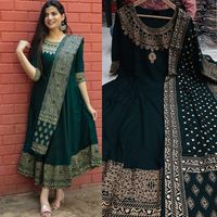 Dernière mode, nouveau design, Kurtis en coton et rayonne, qualité standard, style rond, Kurtis, Dupatta au meilleur prix d'Inde
