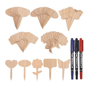 50 PCs Set Vegetable Garden <strong>Wrap</strong> <strong>Around</strong> <strong>Plant</strong> Nursery Garden Labels Wooden <strong>Plants</strong> Sign Tag - Product Image 2