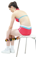 ALLWINWIN MSK07 Bâton de massage - Rouleau de massage musculaire souple et détachable à 2 billes pour les jambes