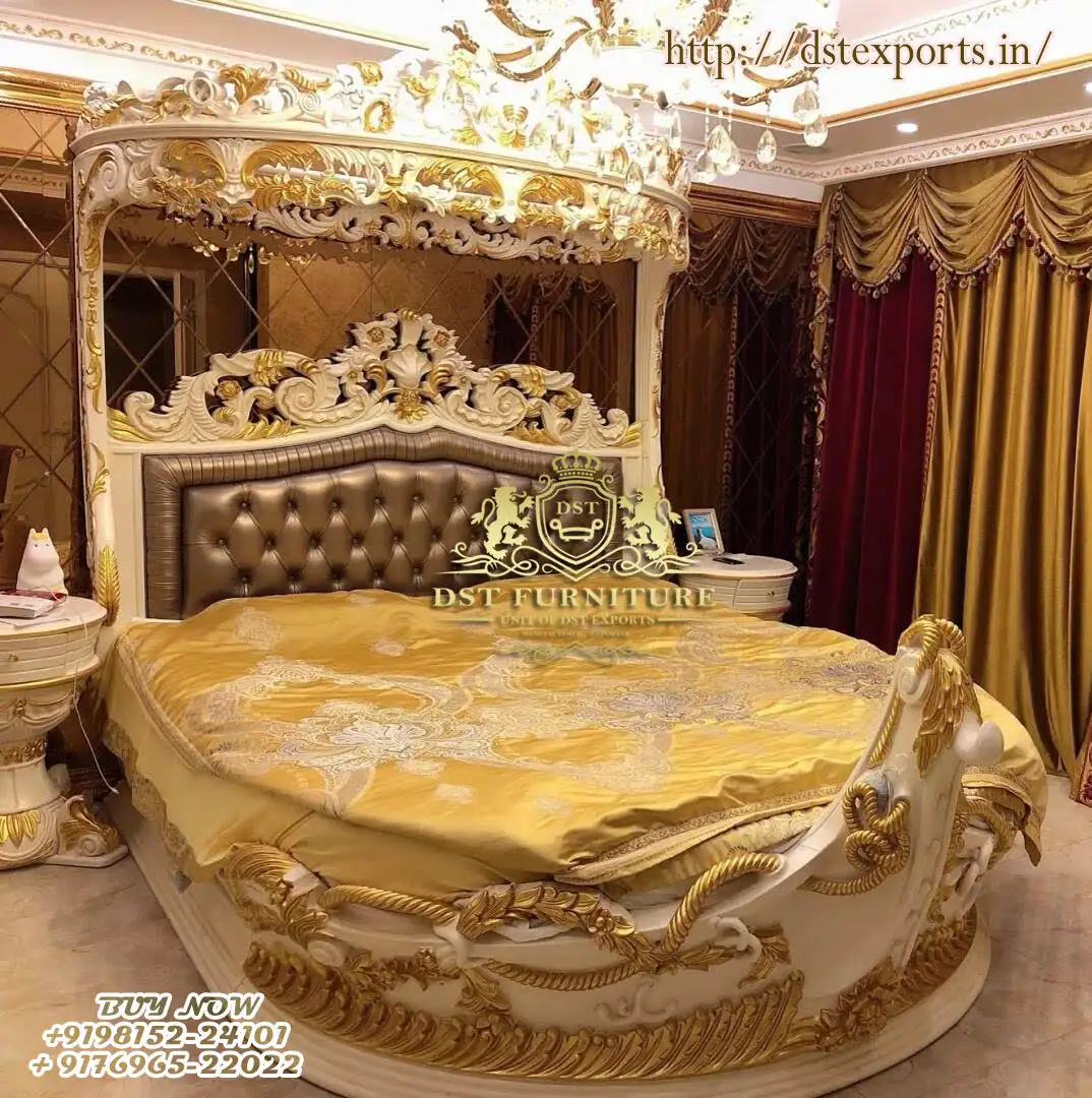 قارب نمط سرير ملكي ل غرفة نوم فاخرة الملكي السرير شقة مع اثنين من الجانب براز تاج نمط كاليفورنيا سرير ملكي تصميم