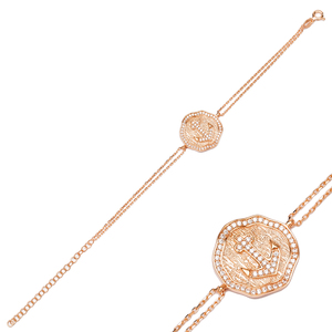 Pulsera de plata de ley 925 con diseño de ancla, Charm redondo, turco, hecho a mano, venta al por mayor - Product Image 6