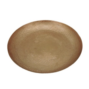 Hot Selling round Shape Serving Tray Gold Copper Aluminium Mink Eco-Friendly and Decorative for Home Restaurant Hotel Use - Product Image 3