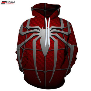 Vente en gros de pulls à capuche noirs à manches longues personnalisés pour hommes pulls vierges thermiques en coton à la mode personnalisés OEM d'hiver avec logo brodé - Product Image 5