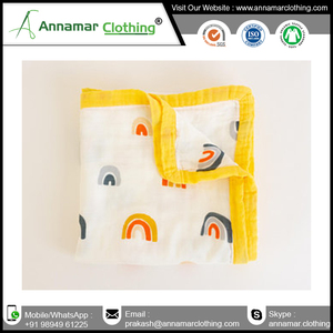 Good Price 100% Organic Cotton Muslin Swaddle Wrap - Product Image 3