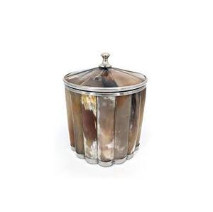 Cubo de hielo con bocina de acero inoxidable, accesorio con incrustaciones de cuerno desnudo con artículos de fiesta para tapa - Product Image 1