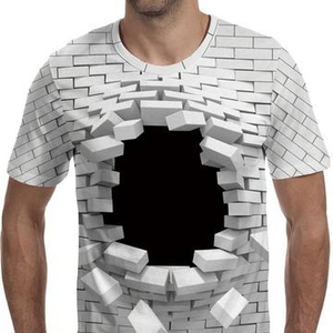 T-shirt Hip Hop 3D pour garçons, à impression personnalisée, dernière arrivage - Product Image 1