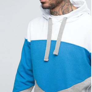 Men's High Quality French Fabric <b>Gym</b> <b>Hoodie</b> Custom Logo Winter Color Block Design Embroidered Compression Features New Arrival - Product Image 4