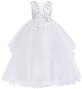 <span class=keywords><strong>Vestido</strong></span> de encaje personalizado para niños, para boda, dama de honor, espectáculo, largo, fiesta, Princesa, comunión, lentejuelas, vestidos de <span class=keywords><strong>tul</strong></span> hinchados - Product Image 1