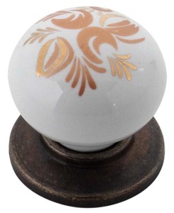 Mejor Oferta al por Mayor: Perilla de Porcelana para Muebles - Perilla de Porcelana y Zamak para Gabinetes - Product Image 4