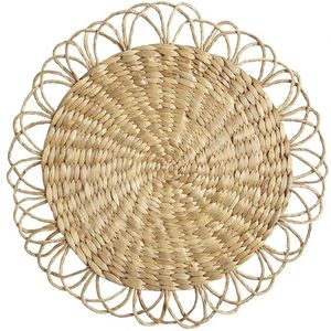 2022 Trendy Hand Woven Boho Round Water Hyacinth <b>Placemat</b> <b>Set</b> Classic Style for Kitchen Table From Vietnam - Product Image 5