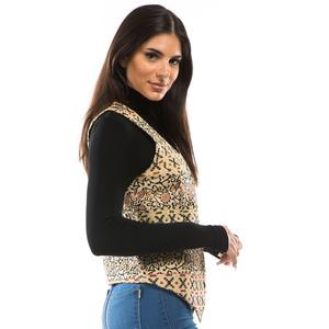 Chaleco sin mangas de retales para mujer, chaqueta acolchada informal de moda para otoño, fabricante y venta al por mayor - Product Image 4