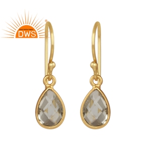 Sodalite ชุด Bezel ตุ้มหูแบบห้อยสำหรับผู้หญิง,เครื่องประดับแฮนด์เมดทองชุบ18K เครื่องประดับเงินขายส่ง - Product Image 1