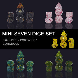 ลูกเต๋าจิ๋วเล่นเกม TTRPG 10มม.,ลูกเต๋าจิ๋วของขวัญ DnD <span class=keywords><strong>Dungeon</strong></span> <span class=keywords><strong>Master</strong></span> Gift ลูกเต๋าเล่นเกมหลายเหลี่ยมสีสันสดใส - Product Image 2