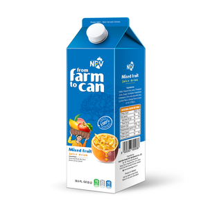 Vente chaude OEM Boisson de jus de fruits NPV Marque Conception libre Boîte de papier de 1000ml Nouveau mélange d'emballage Boisson de jus de fruits - Product Image 1