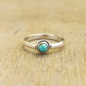 Joyería de piedras preciosas chapadas en plata 925 al por mayor anillo solitario turquesa natural coral joyería de piedras preciosas de plata esterlina 925 - Product Image 1