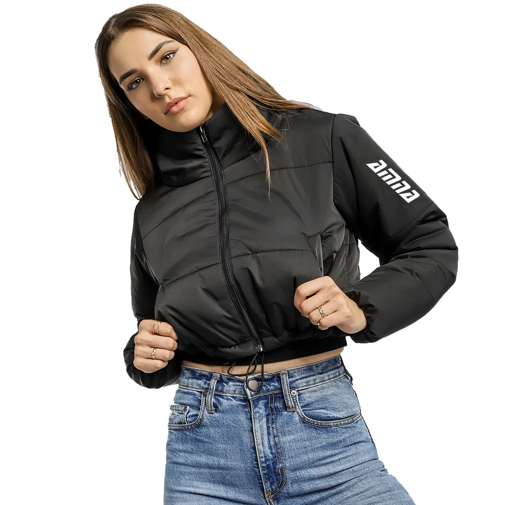 2020 New Wholesale Women Shiny Crop Jackets Custom Puffer Bubble Quilted Jacket For Girls