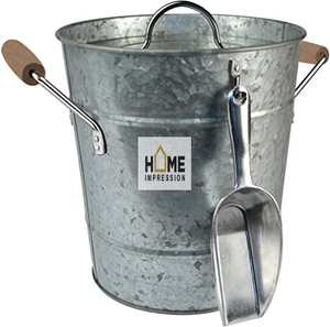 Seau à glace et panier à glace de luxe, en acier inoxydable, pour glace, en argent, 1 pièce - Product Image 3