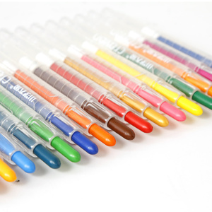 Strumenti per la pittura artistica pastello in plastica multicolore studenti Twist Up Crayon Pen Set 18 colori con scatola in PP - Product Image 1