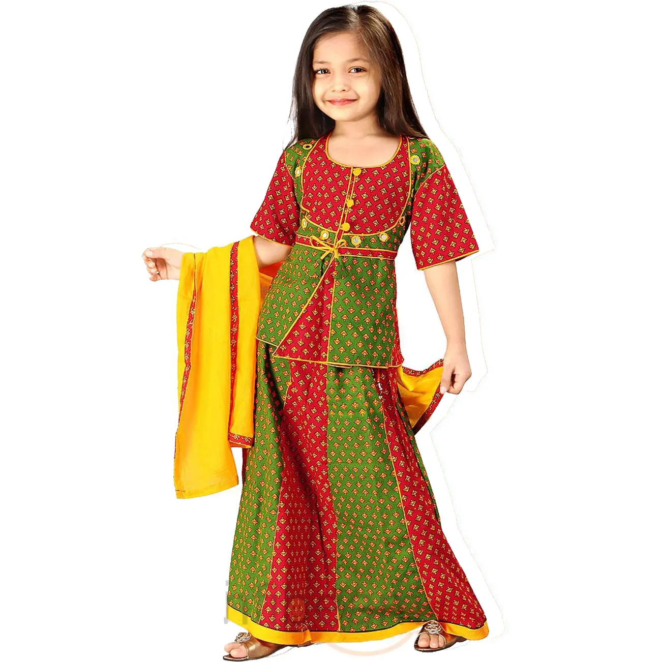 美しいインドの子供たち手作りLehengaCholi、女の子のための伝統的な女の子デザイナーGhagra Choli、Navratriウェアドレス