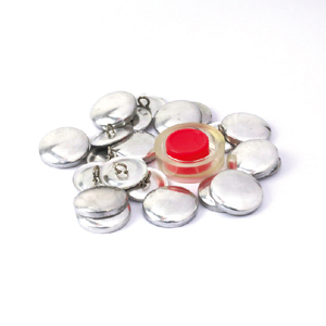 Boutons à pression ronds en métal sans nickel, finition classique polie pour projets de bricolage - Product Image 1