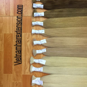Vente en gros de cheveux humains vierges Remy 100% blonds, lisses, extensions de cheveux vietnamiens - Product Image 1
