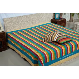 أغطية سرير قطنية مرقعة يدويًا هندي أصلي بأفضل جودة من المصنع والجملة ، أغطية سرير فاخرة ملونة