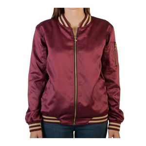 Blouson bombardier universitaire de haute qualité pour femmes Logo personnalisé broderie respirant conception vierge traitement de gros teint - Product Image 2