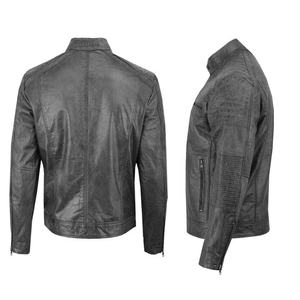 Chaqueta de moto de cuero genuino | Abrigo de moda de invierno al aire libre vintage personalizado en Negro | Ropa de abrigo de motorista al por mayor - Product Image 4