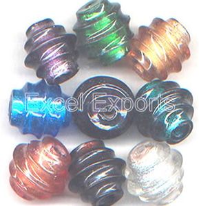 Wholesale <b>Large</b> Size Red Glass Silver Foil Decoration <b>Curtain</b> Making Excel Exports Direct Lampwork Crystal Beads-Mix Colors - Product Image 2