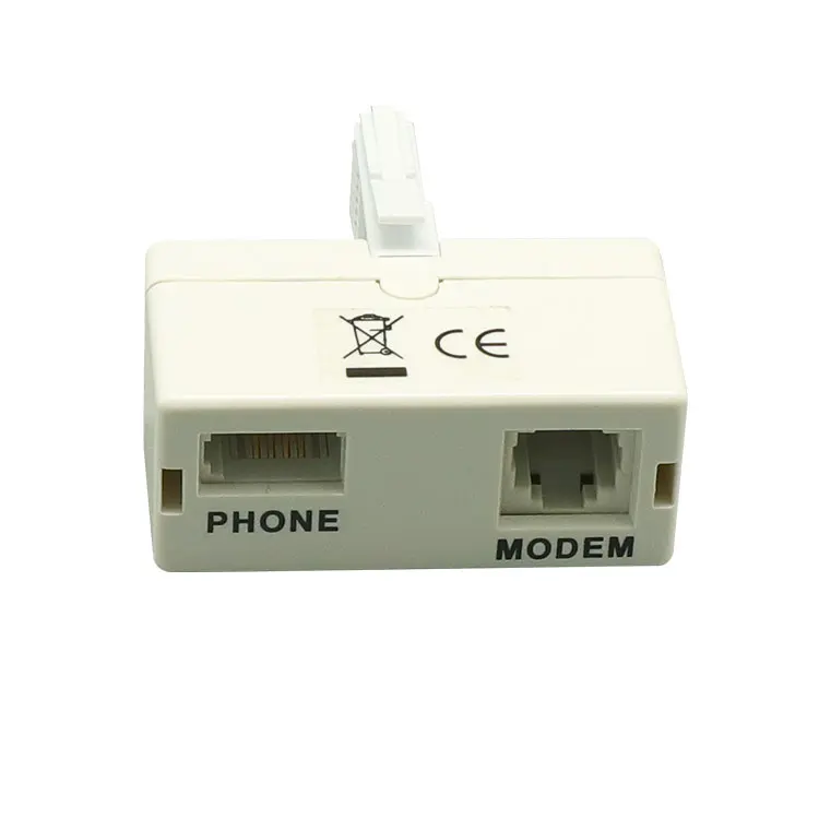 Best selling products OEM RJ11 RJ45 ADSL micro filter 1 in 2 out modem data splitter