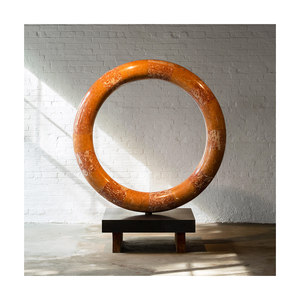 Scultura in Marmo 'Sun at Noon' Statua in Pietra Rossa Tramonto - Product Image 1