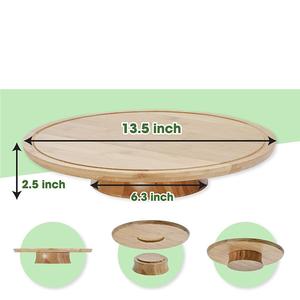 จานหมุนเค้กไม้ จานหมุนโชว์สินค้าแบบหมุนได้ จานหมุนเค้กไม้ - Product Image 2