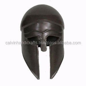 สะสมราชินีทองเหลืองกรีกโครินเธียนหมวกกันน็อคเกราะโบราณเสร็จสิ้นในยุคกลางอัศวินครูเสดเกราะมาตรฐานสีดำ CHMH30043 - Product Image 4