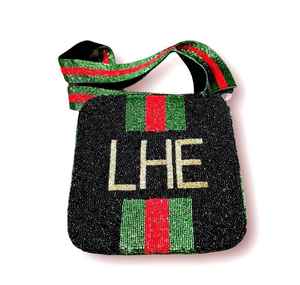 Bolso de mano con bordado de lentejuelas para mujer, cartera de mano de aspecto bonito, hecho a mano - Product Image 1