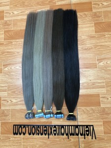 Extensions de cheveux à bandes adhésives - 100% cheveux humains - Cheveux vierges Remy - Haute qualité - Longueur de 8 à 40 pouces - Pour toutes les couleurs de teinture - Product Image 3