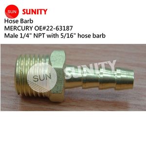 TAIWAN SUNITY M-11016 de haute qualité OEM 22-63187 mâle 1/4 \ "NPT tuyau barbe nouvelle condition pour moteurs hors-bord - Product Image 1