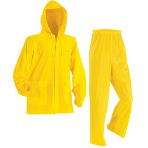 PVC Coated <b>Raincoat</b> Breathable Rain Pants Waterproof Hooded Rain Suit Rainwear Jacket & Trouser Suit Rain Coat - Product Image 3