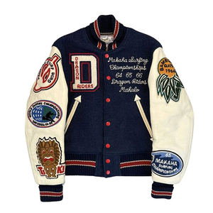 Veste universitaire pour homme, style hip-hop, avec patchs universitaires, broderie chenille et appliques, pour l'hiver - Product Image 3