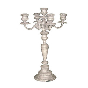 Porte-bougie votif en métal de qualité supérieure, revêtement en poudre blanche, décoration de table, centre de table, bougie votive, table à manger, porte - Product Image 1