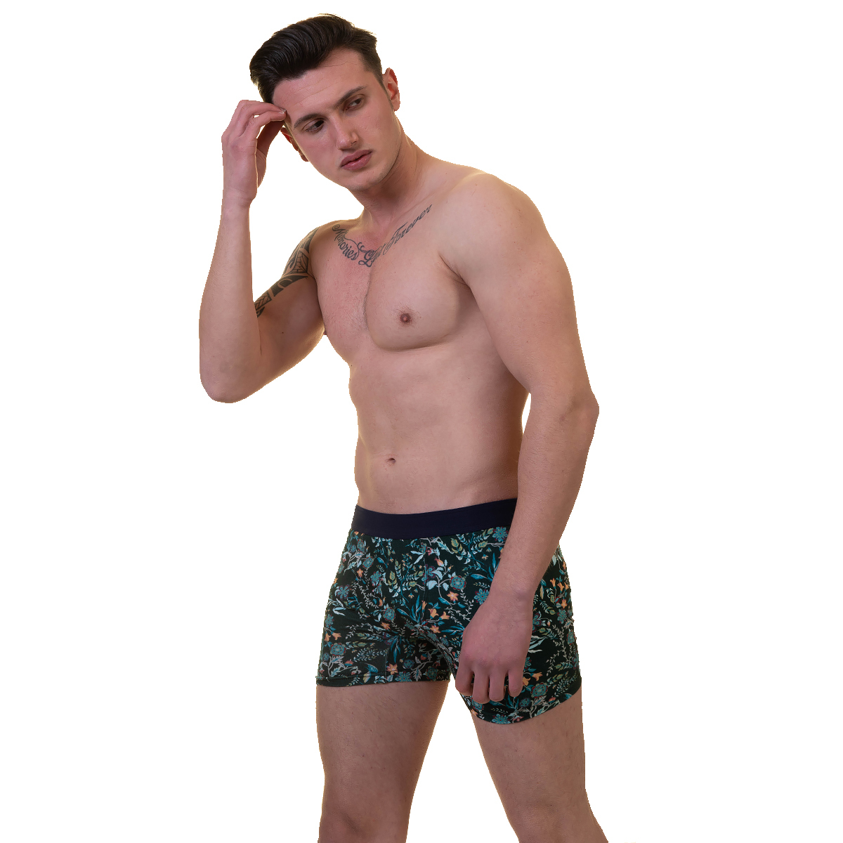 Natural Feelings Men's Boxer Briefs - Soft Cotton, Open Fly, Compression-Free Pouch (Multipack)