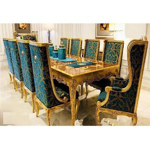 Mesa de comedor de madera hecha a mano con aspecto elegante, hermoso mueble de comedor hecho a mano dorado, conjunto de mesa de comedor - Product Image 1