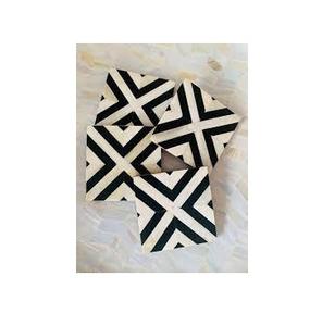 Wholesale Natural Color Bone Inlay Coaster and Tea Plate <b>Mat</b> Set Fashionable Trending Design for <b>Beer</b> Pads - Product Image 2