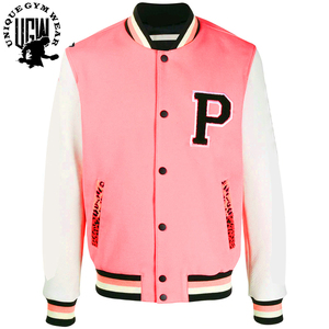 Chaqueta universitaria con cuello levantado personalizada para hombre, Mangas de lana y cuero Melton de invierno, estilo Letterman al por mayor con proceso de revestimiento - Product Image 6