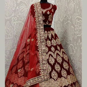 Lubenga — robe longue avec broderie sur le magnifique LEHENGA, bijouterie articulée ZARDOZI, travail pour mariage, à la mode indienne/pakistanaise, 2021 - Product Image 1
